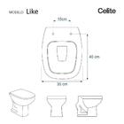 Assento Sanitário Soft Close Like Cinza Prata Para Vaso Celite