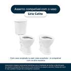 Assento Sanitario Soft Close Lirio Cinza Prata Vaso Celite