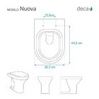Assento Sanitário Soft Close Nuova Cinza Real Para Vaso Deca