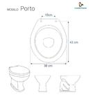 Assento Sanitário Soft Close Porto Preto Para Vaso Luzarte