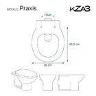 Assento Sanitário Soft Close Praxis Branco Para Vaso Kza3