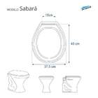 Assento Sanitario Soft Close Sabara Cinza Escuro Vaso Icasa