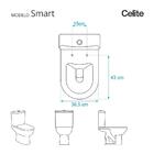 Assento Sanitário Soft Close Smart Cinza Prata Para Vaso Celi