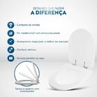 Assento Sanitário Soft Close Smart Cinza Prata Para Vaso Celi