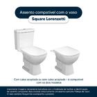Assento Sanitário Soft Close Square Loren Cinza Claro Para Va