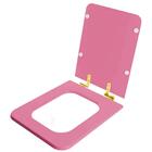 Assento Sanitário Soft Close Square Wild Rose Para Vaso Incep