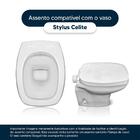 Assento Sanitário Soft Close Stylus Cinza Prata Para Vaso Cel
