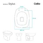 Assento Sanitário Soft Close Stylus Cinza Prata Para Vaso Cel