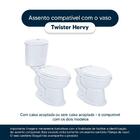 Assento Sanitário Soft Close Twister Branco Para Vaso Hervy