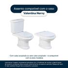 Assento Sanitário Soft Close Valentina Cinza Prata Para Vaso
