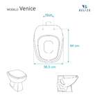 Assento Sanitario Soft Close Venice Bege Claro Vaso Belize