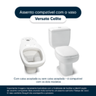 Assento Sanitario Soft Close Versato Rosato Para Vaso Celite