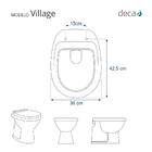 Assento Sanitário Soft Close Village Bege Saara Para Vaso Deca