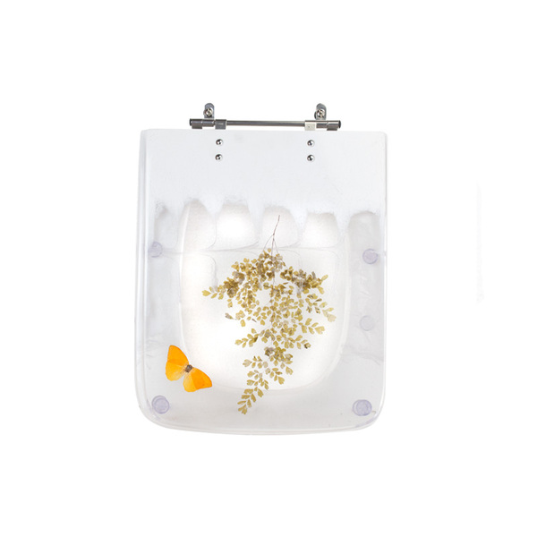 Assento Sanitário Square Incepa Aço Avenca/borboleta Branco