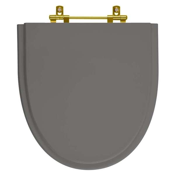 Assento Sanitário Studio Cinza Escuro Para Vaso Incepa Com Fe