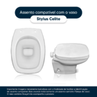 Assento Sanitário Stylus Azul Mineral Para Vaso Celite
