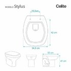 Assento Sanitário Stylus Celite Aço Marfim