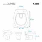 Assento Sanitário Stylus Celite Aço Marfim