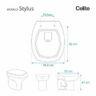 Assento Sanitário Stylus Celite Aço Preto