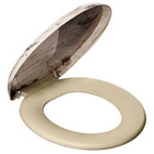 Assento Sanitário Tampa De Vaso Almofadado Mármore Bege