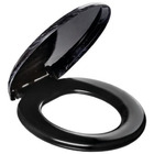 Assento Sanitário Tampa De Vaso Almofadado Mármore Preto