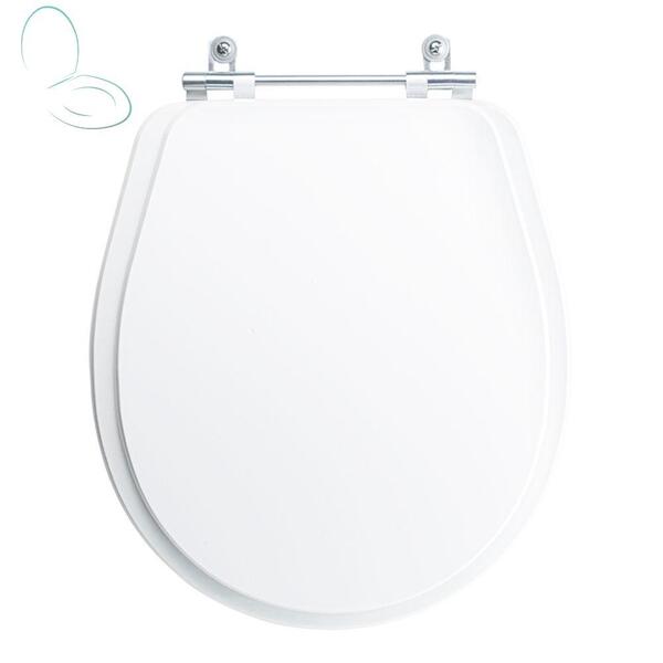 Assento Sanitário Tampa De Vaso Branco Mdf Laqueado Aries Par
