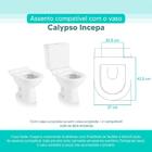 Assento Sanitário Tampa De Vaso Branco Mdf Laqueado Calypso P