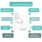 Assento Sanitário Tampa De Vaso Branco Mdf Laqueado Flex Para