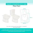 Assento Sanitário Tampa De Vaso Branco Mdf Laqueado Flox Para