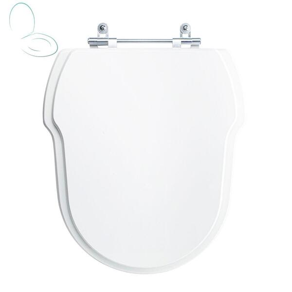 Assento Sanitário Tampa De Vaso Branco Mdf Laqueado Hampton P