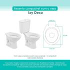 Assento Sanitário Tampa De Vaso Branco Mdf Laqueado Izy Para