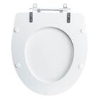 Assento Sanitário Tampa De Vaso Branco Mdf Laqueado Laura Par