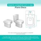 Assento Sanitário Tampa De Vaso Branco Mdf Laqueado Piano Par