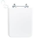 Assento Sanitário Tampa De Vaso Branco Mdf Laqueado Square Pa