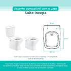 Assento Sanitário Tampa De Vaso Branco Mdf Laqueado Suite Par