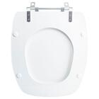 Assento Sanitário Tampa De Vaso Branco Mdf Laqueado Viseu Par