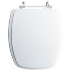 Assento Sanitário Tampa De Vaso Branco Mdf Laqueado Viseu Par