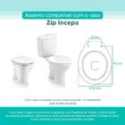 Assento Sanitário Tampa De Vaso Branco Mdf Laqueado Zip Para