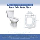 Assento Sanitário Tampa De Vaso Branco Resina Poliester Dona