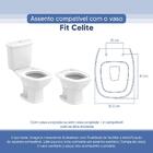 Assento Sanitário Tampa De Vaso Branco Resina Poliester Fit P