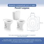 Assento Sanitário Tampa De Vaso Branco Resina Poliester Parat