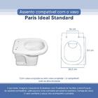 Assento Sanitário Tampa De Vaso Branco Resina Poliester Paris