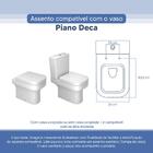 Assento Sanitário Tampa De Vaso Branco Resina Poliester Piano