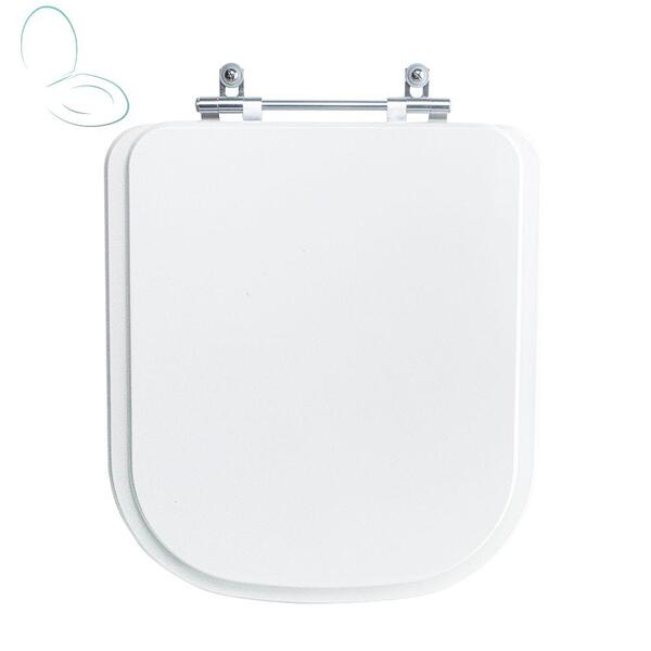 Assento Sanitário Tampa De Vaso Branco Resina Poliester Piano