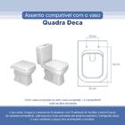 Assento Sanitário Tampa De Vaso Branco Resina Poliester Quadr