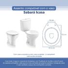 Assento Sanitário Tampa De Vaso Branco Resina Poliester Sabar