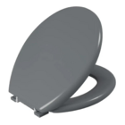 Assento Sanitário Tampa De Vaso Oval Plástico Astra Soft Cinz