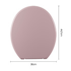 Assento Sanitário Tampa De Vaso Oval Plástico Astra Soft Rosa