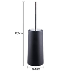 Assento Sanitário Tampa Oval Soft Preto + Lixeira Preta 6l Re