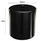 Assento Sanitário Tampa Oval Soft Preto + Lixeira Preta 6l Re